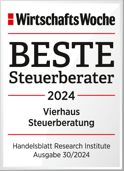 Vierhaus erhält Auszeichnung durch Wirtschaftswoche Beste Steuerberater 2024